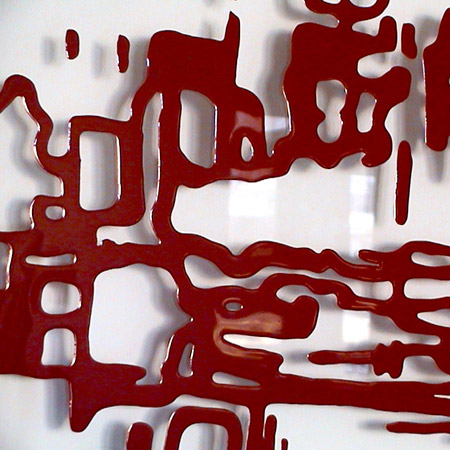 Lackzeichnungen auf Acryl und Glas