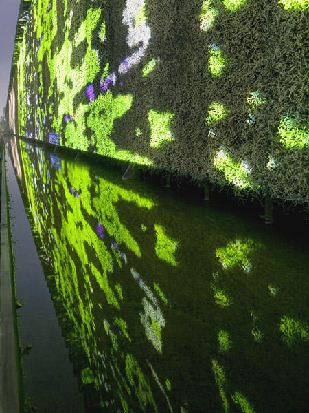Flow – Videoprojektionen auf eine Gradierwand – Lichtsicht Projektionsbiennale Bad Rothenfelde 2007-2008